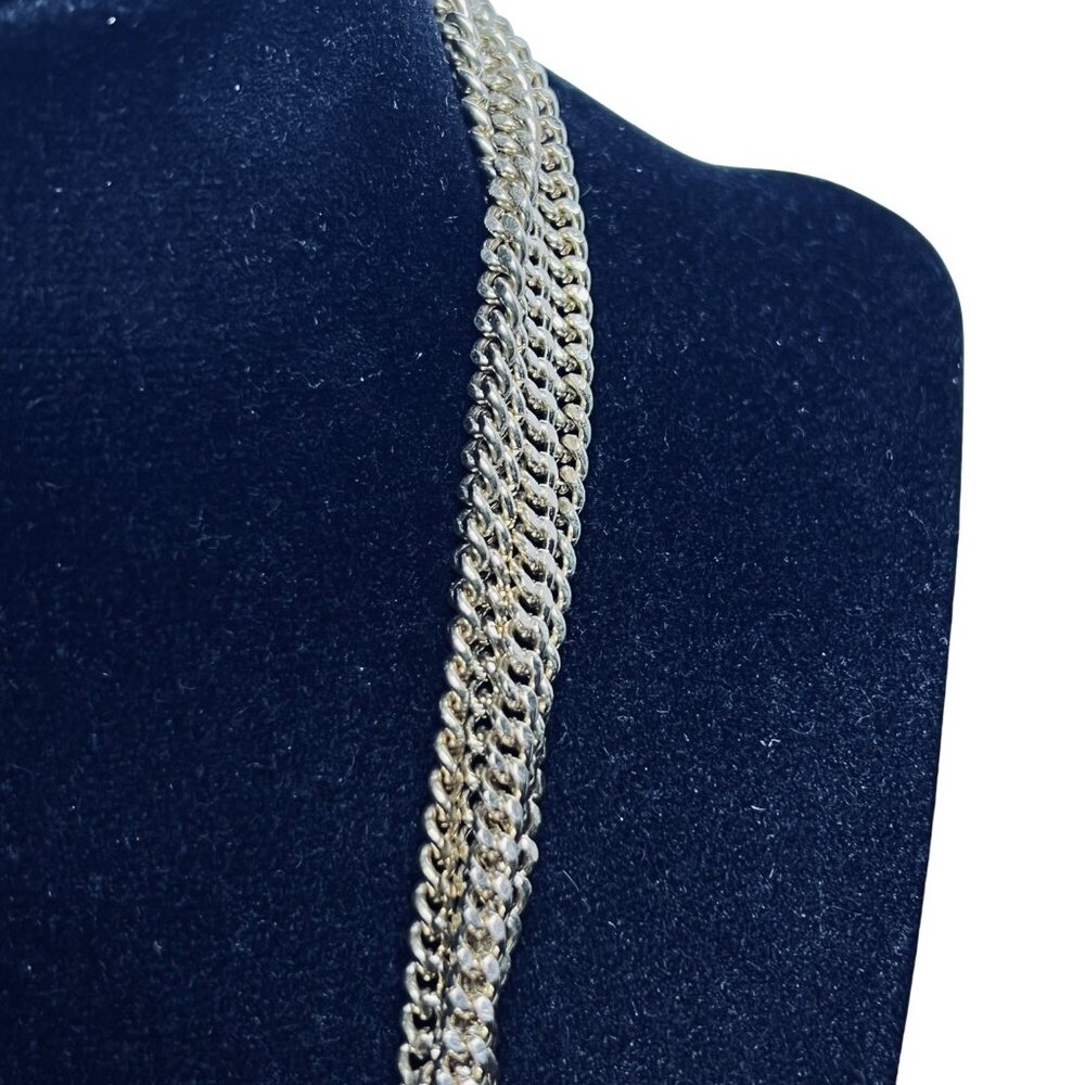 Nicole Chunky Gold Tone Curb Chain Bib Necklace (5551) - Picture 3 of 5